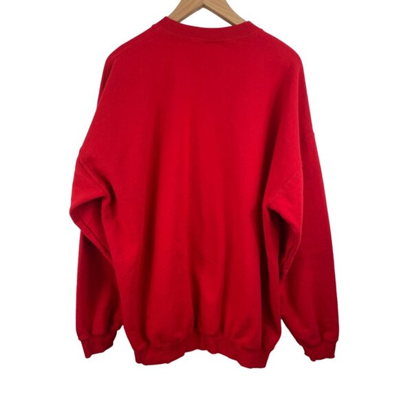 C-17 America Delivers Vintage Gildan Red Crewneck Fleece Sweatshirt Mens Size XL - Picture 2 of 10